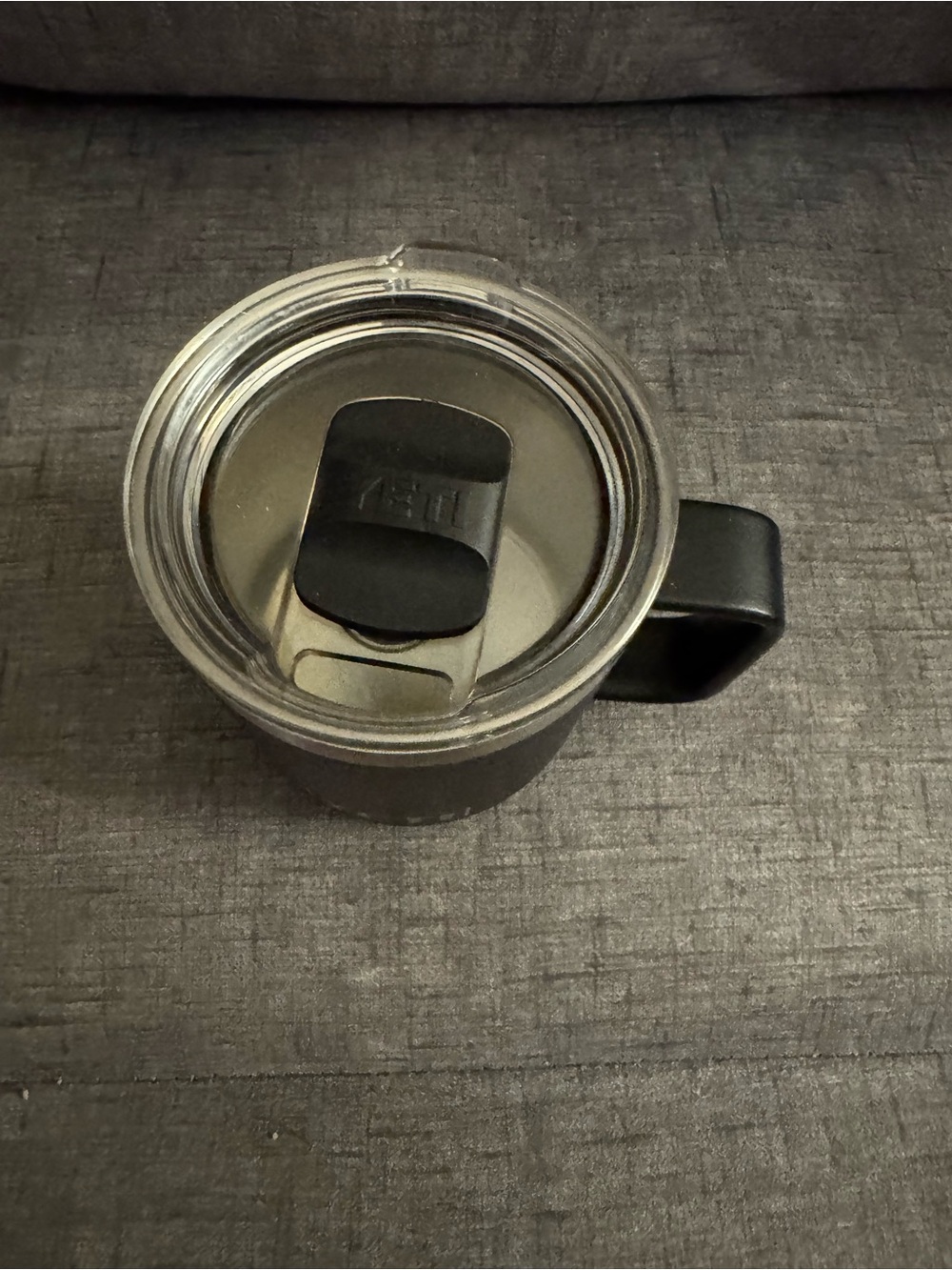 Yeti Black Travel Mug with Clear Lid and Stainless Rim - Picture 7 of 8